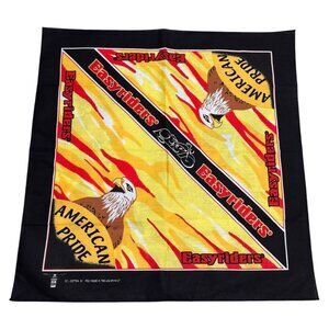 Vintage 80s 90s Easyriders Eagle Multicolor Made in USA Biker Bandana‎